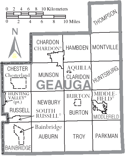 Auburn’s location within Geauga.
