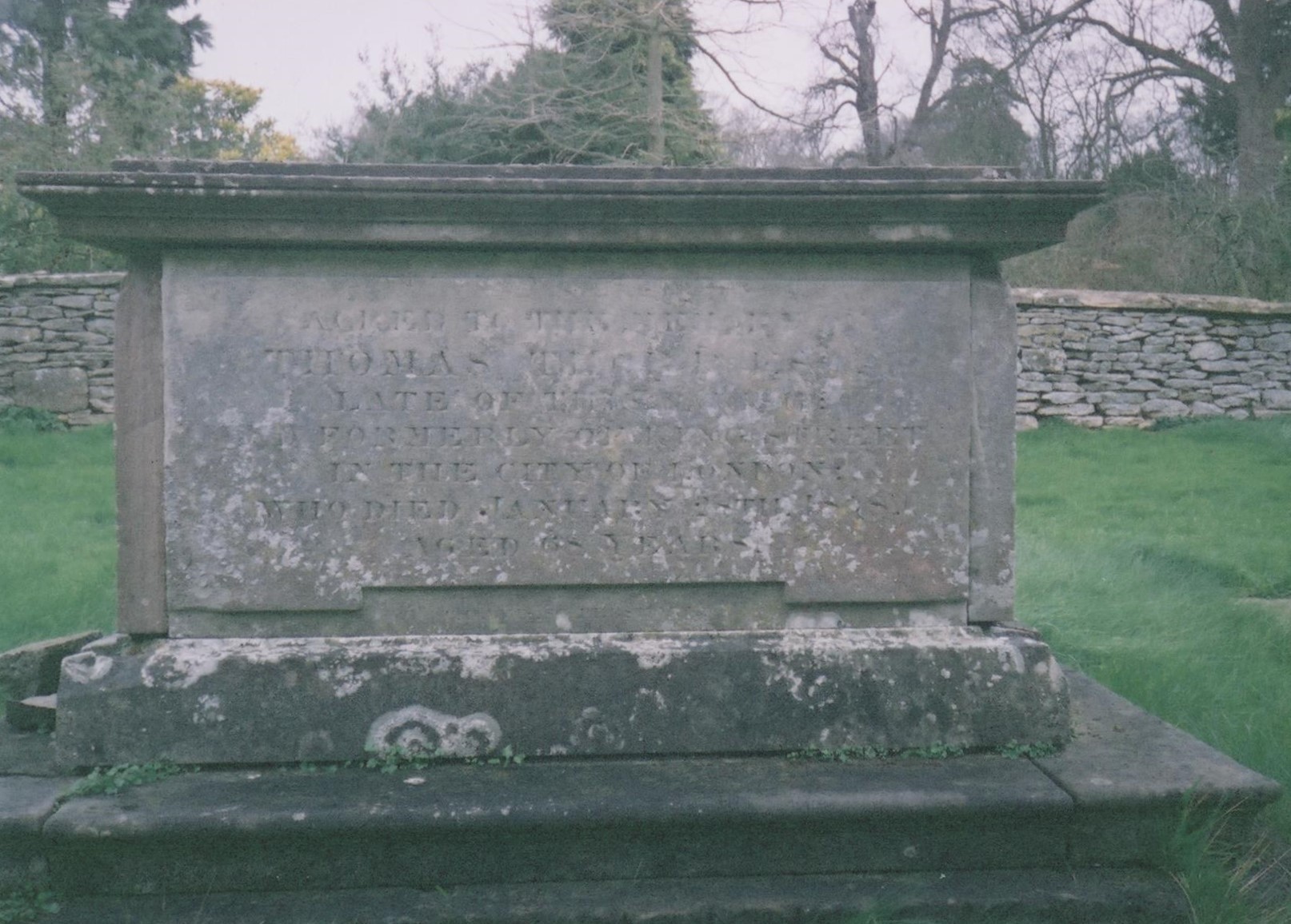 Thomas Thorp grave 1847