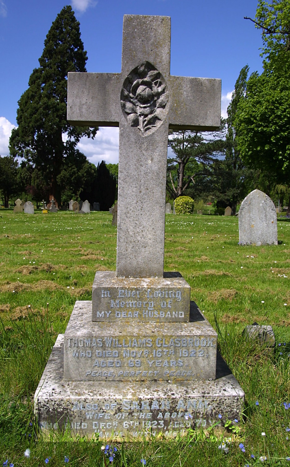 Thomas and Sarah Ann Glasbrook grave