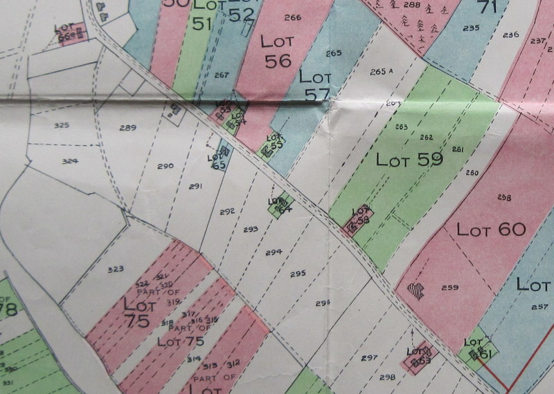Map 5 – Detail to show houses along Pitchers Hill.