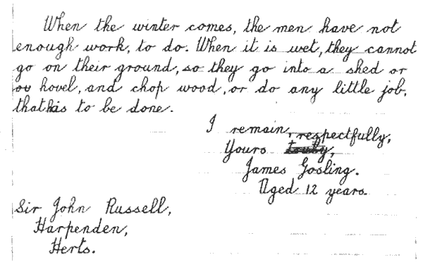 Letter written by James Gosling in 1933 
