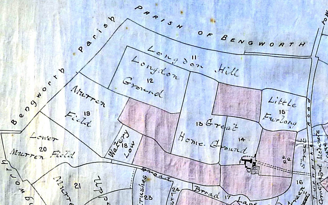 Tithe Map 1842, Longdon-Hill