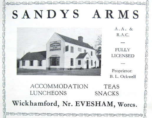 An advert for the Sandys from an Evesham trade publication in 1937 (sixth edition).