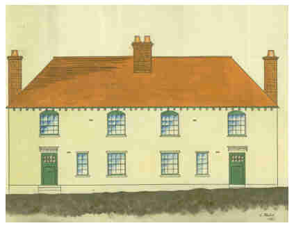 "Plan of Council Houses, Badsey" by Charles Henry Malin