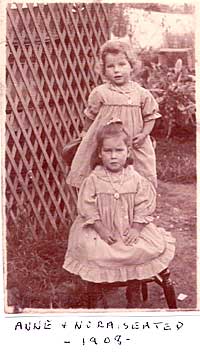 Anne and Nora seated - 1908  