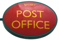 Current Badsey Post Office sign.