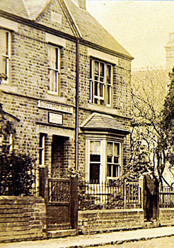 The post office at 28 High Street in 1905 from a postcard photograph taken by J A Gentle.