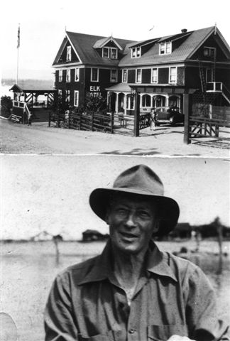 The Elk Hotel, Comox and George Osler by the shore
