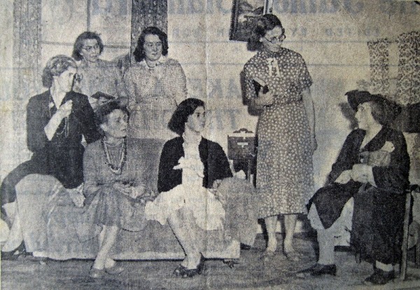 A production of “Just Before Tea” in the Memorial Hall on 16th January 1956.