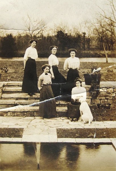 Five female staff at the Manor.