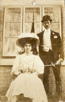 Wedding day of Stephen Styles and Annie Ladner in late 1909