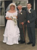 Mr & Mrs A Benfield with Ernie Wardle (groom’s maternal grandfather)
