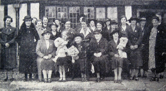 Wickhamford Women's Voluntary Service Knitting Party 1940