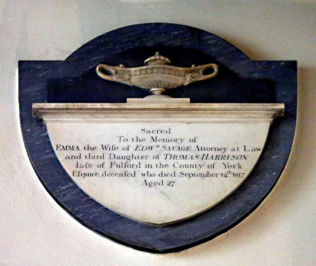 Emma Savage Memorial 1817