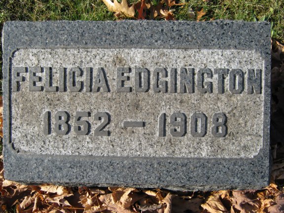 Felicia Edgington grave