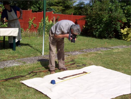 Meanwhile, that bent figure is Peter Stewart taking a photograph of each tool ...