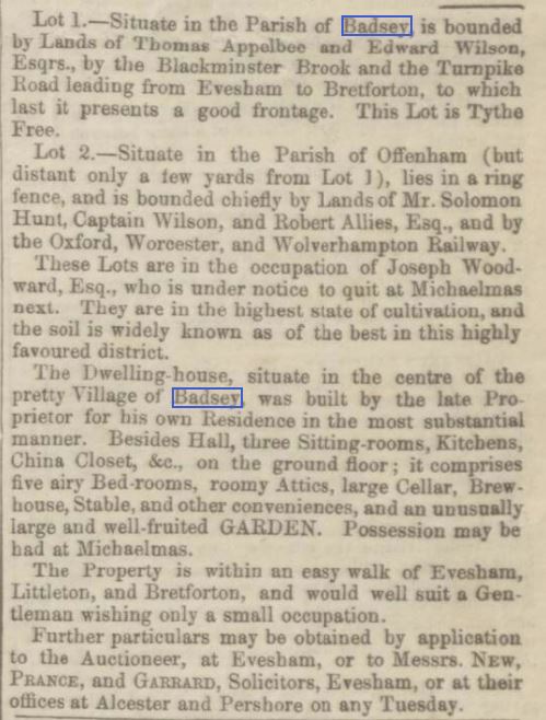 1858 sale