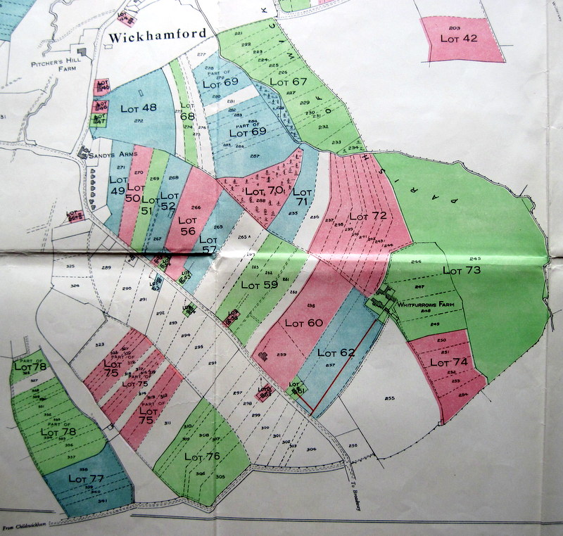 Map 1 – Detail of Lots in Eastern part of the village.