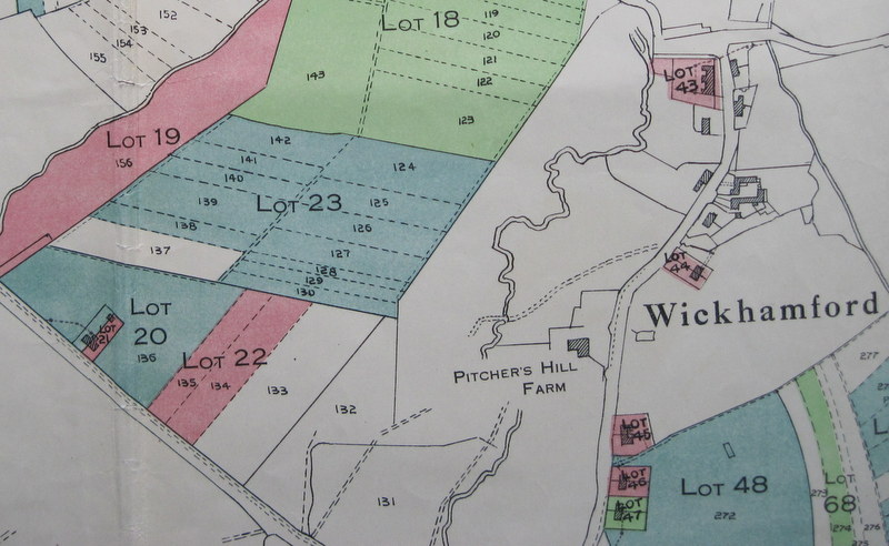 Map 6 – Detail of houses along Manor Road and Longdon Hill.