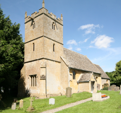 1. The church of St John the Baptist, Wickhamford.