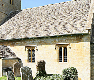 8. Square-headed mullioned windows in the south wall of the nave.