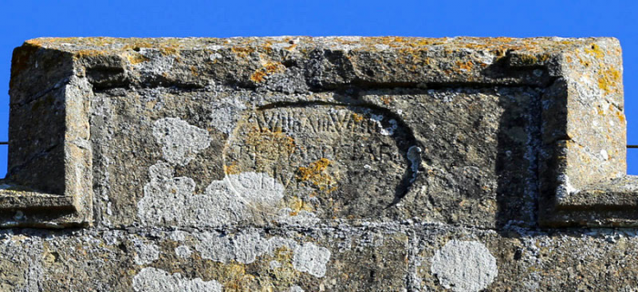 Church tower inscription