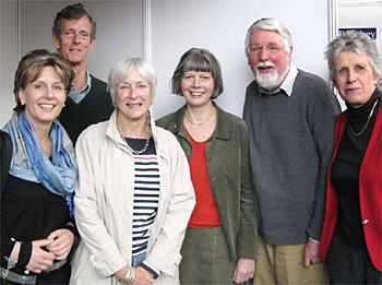 Supporters and members of the Badsey Society: Beth Norman, Patsy and Anthony Miller, Maureen Spinks, Richard Phillips, Elizabeth Noyes.