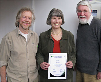 Julian Richards with Maureen Spinks and Richard Phillips.