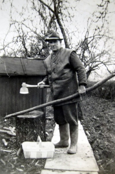 In the Winter months Fred Martin kept his family supplied with wood for the fire.  If he couldn’t work on the land he used to chop wood.