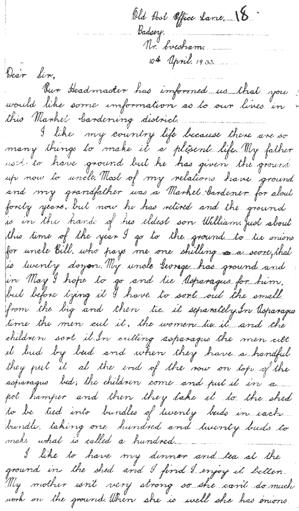 Letter written by Edith Ford in 1933 