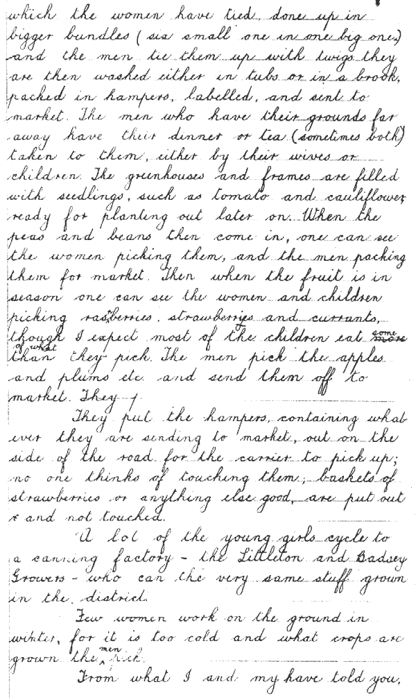 Letter written by Jean Knight in 1933 