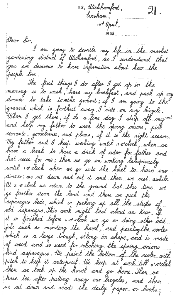 Letter written by John Haines in 1933 