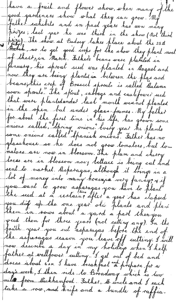 Letter written by James A Parker in 1933 