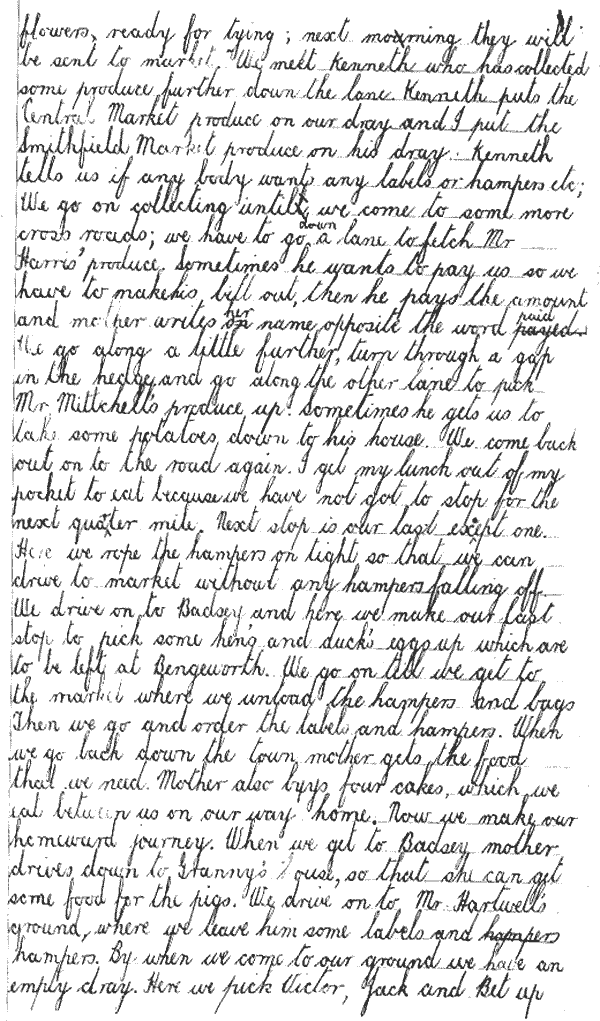 Letter written by Sidney Cull in 1933 