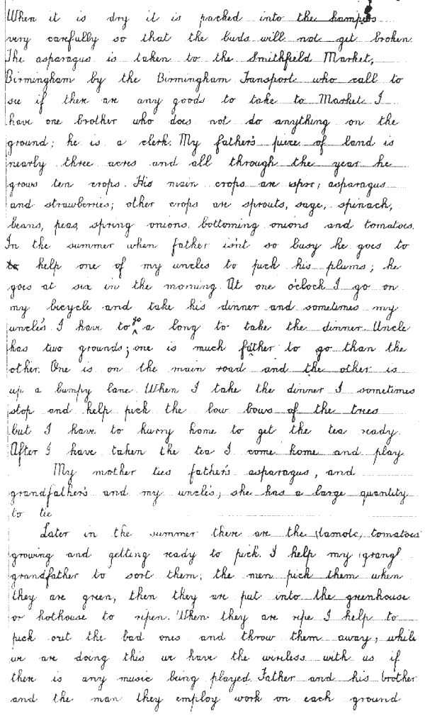 Letter written by Lucy Sadler in 1933 