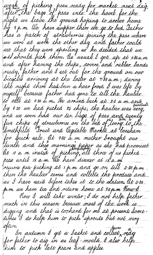 Letter written by Ronald Sears in 1933