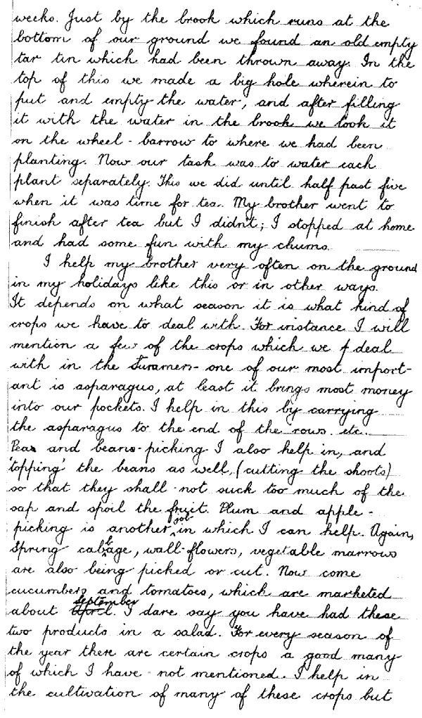 Letter written by Frank Salter in 1933 