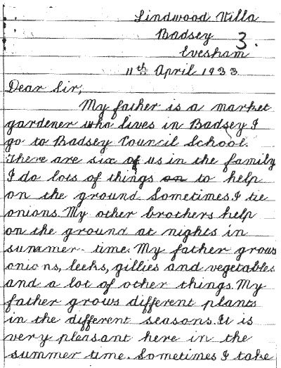 Letter written by Dulcie Jelfs in 1933 