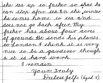 Letter written by Dulcie Jelfs in 1933 