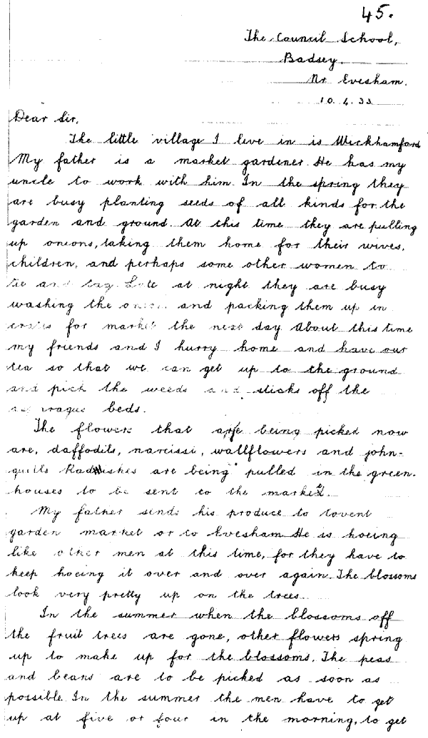 Letter written by Kathleen Parker in 1933 