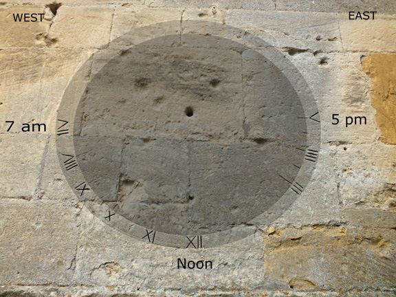 The components of the dial. The large hole in the middle held the gnomon.