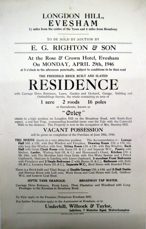 Oxley, 1946 sale details