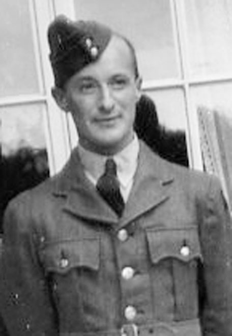 Philip Sparrow in full RAF uniform at the rear of number 1 South View Terrace
