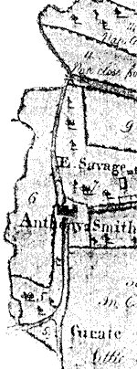 A detail from the 1812 enclosure map shows how the brook was diverted to pass through the middle of the mill building.