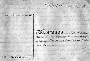 12th January 1819  - Mortgage in fee of Badsey Mills in the County of Worcester for securing £1500 and interest at £5 per centum