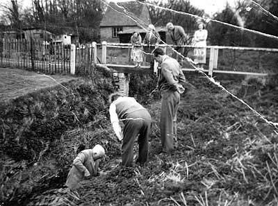 Badsey Brook and bridge, late 1950s.