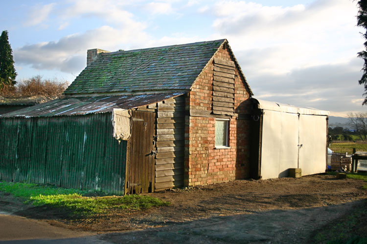 Market gardener's hovel in Sands Lane photographed about 2006.