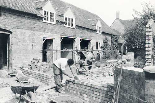 Sladdens Barn, building work in 1972