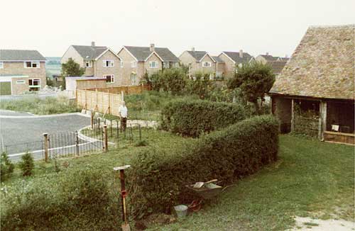 Sladdens Barn looking towards the newly constructed Seward Road