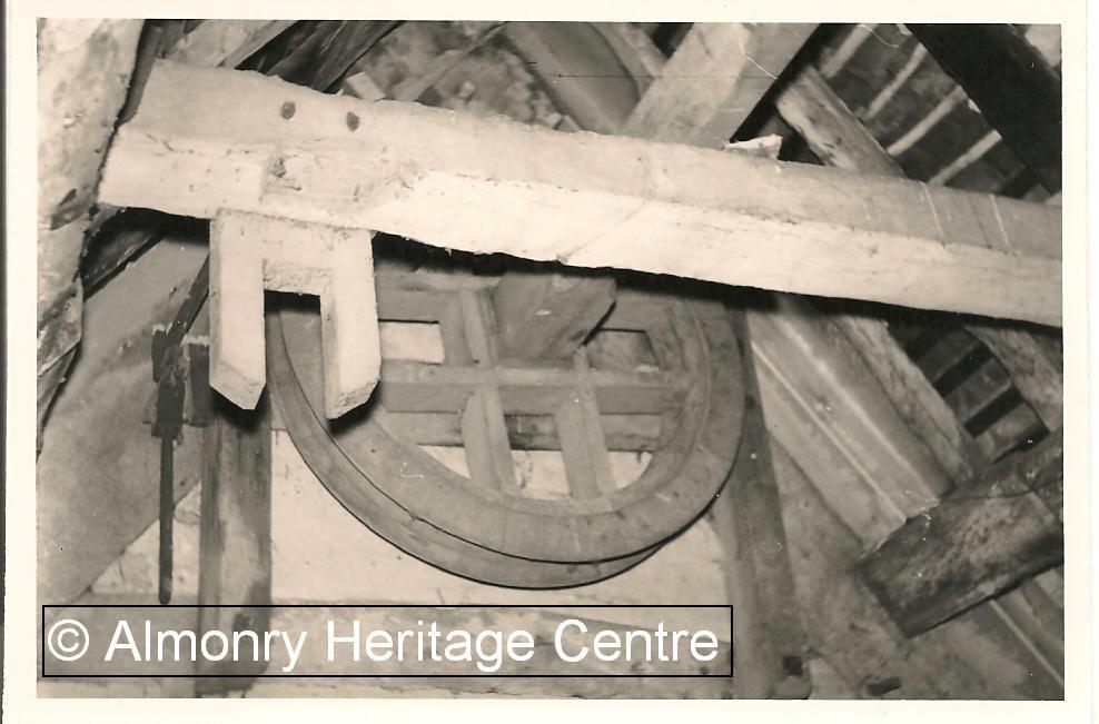 Sack hoist in roof.